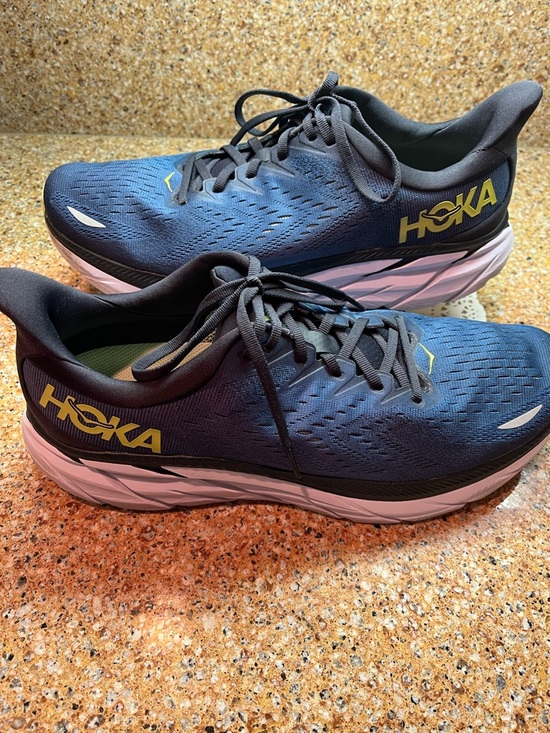 Hoka Other - Hoka One One Clifton 8 Men’s Sz 11.5 D Navy/Green Running Shoes - Cushioned